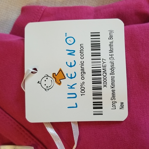 ORGANIC COTTON BABY BODY SUIT SZE 3-6 M  IN BERRY - Picture 9 of 9